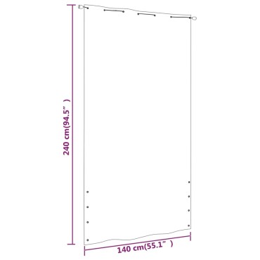 vidaXL Διαχωριστικό Βεράντας Τερακότα 140 x 240 εκ. Ύφασμα Oxford