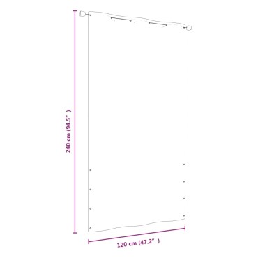 vidaXL Διαχωριστικό Βεράντας Κόκκινο 120 x 240 εκ. Ύφασμα Oxford