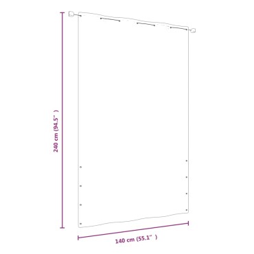 vidaXL Διαχωριστικό Βεράντας Κόκκινο 140 x 240 εκ. Ύφασμα Oxford