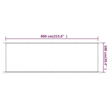 vidaXL Τέντα Κάθετη Τερακότα 100 x 800 εκ. από Ύφασμα Oxford