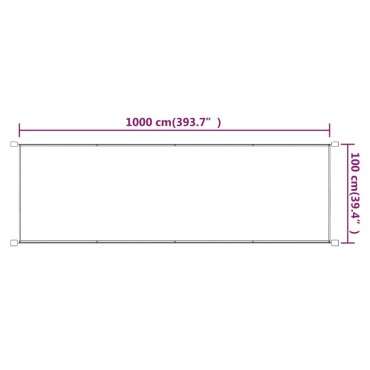 vidaXL Τέντα Κάθετη Τερακότα 100 x 1000 εκ. από Ύφασμα Oxford