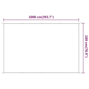 vidaXL Τέντα Κάθετη Ανθρακί 180 x 1000 εκ. από Ύφασμα Oxford