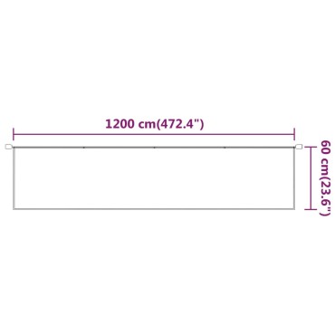 vidaXL Τέντα Κάθετη Μπεζ 60 x 1200 εκ. από Ύφασμα Oxford