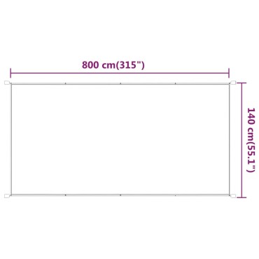 vidaXL Τέντα Κάθετη Μπεζ 140 x 800 εκ. από Ύφασμα Oxford