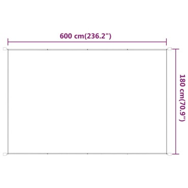 vidaXL Τέντα Κάθετη Ανοιχτό Πράσινο 180 x 600 εκ. από Ύφασμα Oxford