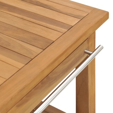 vidaXL Έπιπλο Μπάνιου 132x45x75cm από Μασίφ Ξύλο Teak με 3 Καλάθια 1 τεμ.