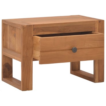 vidaXL Κομοδίνο 50x30x35cm από Μασίφ Ξύλο Teak 1 τεμ.