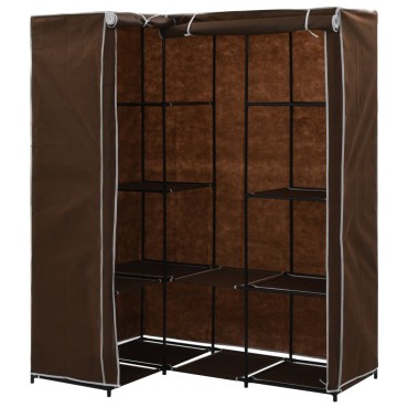 282450 vidaXL Corner Wardrobe Brown 130x87x169cm 1 τεμ.