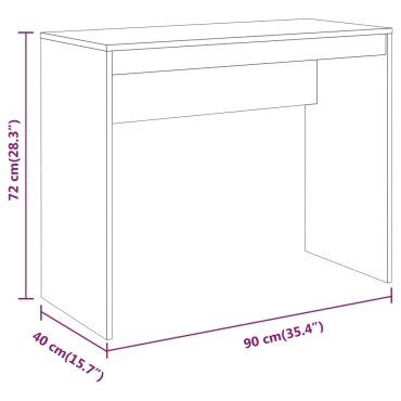 vidaXL Γραφείο Καφέ Δρυς 90x40 x72cm από Επεξεργασμένο Ξύλο 1 τεμ.