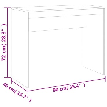 vidaXL Γραφείο Καφέ Δρυς 90x40 x72cm από Επεξεργασμένο Ξύλο 1 τεμ.