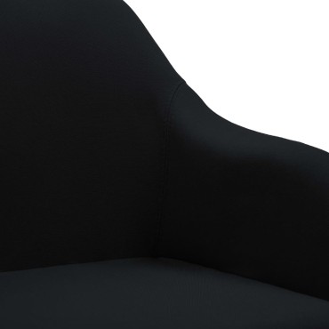 vidaXL Καρέκλα Τραπεζαρίας Περιστρεφόμενη Μαύρη Υφασμάτινη 55x53x(78-92)cm 1 τεμ.
