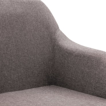 vidaXL Καρέκλα Τραπεζαρίας Περιστρεφόμενη Χρώμα Taupe Υφασμάτινη 55x53x(78-92)cm 1 τεμ.