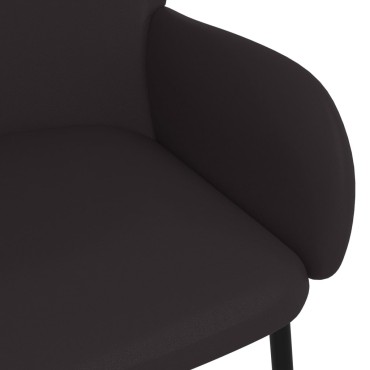 vidaXL Καρέκλες Τραπεζαρίας 2 τεμ. Μαύρες Συνθ. Δέρμα 58x57x78,5cm