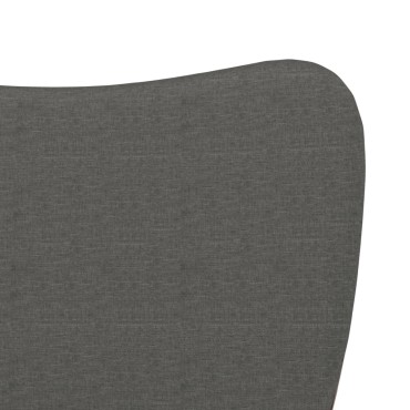 vidaXL Καρέκλες Τραπεζαρίας 2 τεμ. Σκούρο Γκρι Ύφασμα & Συνθ. Δέρμα 54,5x58x81,5cm