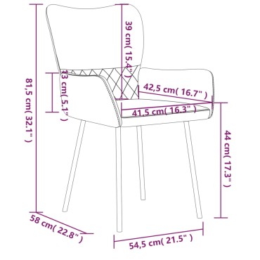 vidaXL Καρέκλες Τραπεζαρίας 2 τεμ. Σκούρο Γκρι Ύφασμα & Συνθ. Δέρμα 54,5x58x81,5cm