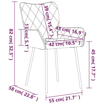 vidaXL Καρέκλες Τραπεζαρίας 2 τεμ. Κρεμ Υφασμάτινες 55x58x82cm