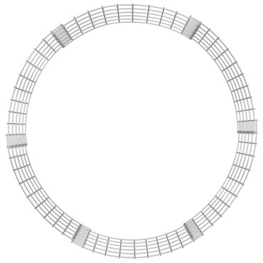 vidaXL Συρματοκιβώτιο-Γλάστρα Στύλος Κυκλική Ø100x50 εκ. Γαλβ. Χάλυβας