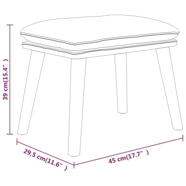 vidaXL Υποπόδιο Μουσταρδί 45x29,5x35cm Βελούδινο 1 τεμ.