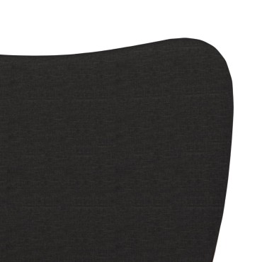 vidaXL Καρέκλες Τραπεζαρίας 2 τεμ. Μαύρες από Ύφασμα & Συνθετικό Δέρμα 54,5x58x81,5cm