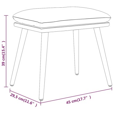 vidaXL Υποπόδιο Μουσταρδί 45x29,5x35cm Υφασμάτινο 1 τεμ.