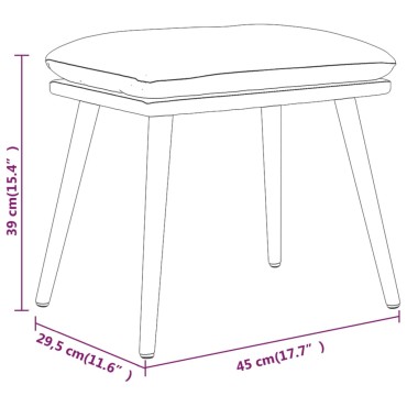 vidaXL Υποπόδιο Μουσταρδί 45x29,5x35cm Βελούδινο 1 τεμ.