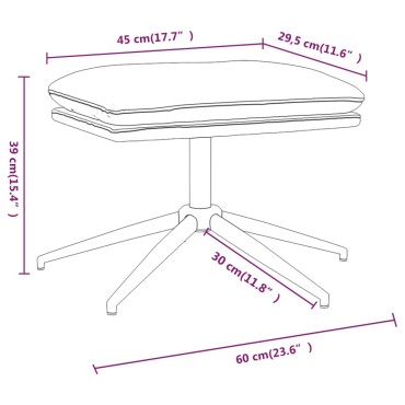 vidaXL Υποπόδιο Καφέ 60x60x35cm Υφασμάτινο 1 τεμ.