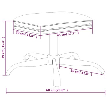 vidaXL Υποπόδιο Taupe 60x60x36cm Υφασμάτινο 1 τεμ.