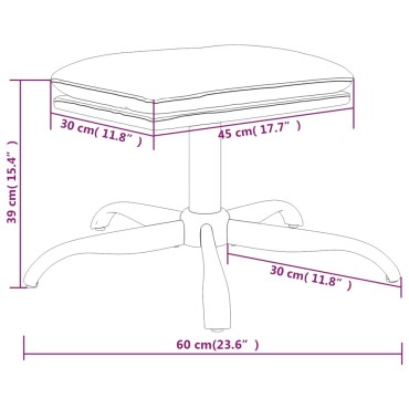 vidaXL Υποπόδιο Taupe 60x60x36cm από Ύφασμα Μικροϊνών 1 τεμ.