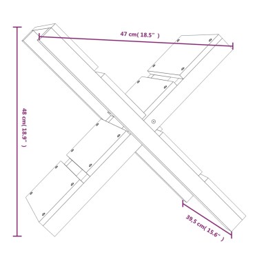 vidaXL Ξυλοθήκη 47 x 39,5 x 48 εκ. από Μασίφ Ξύλο Πεύκου