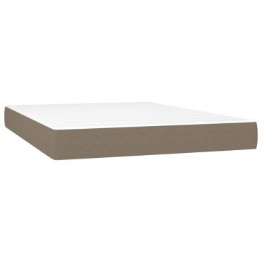 vidaXL Στρώμα με Pocket Springs Taupe 140x200x20cm Υφασμάτινο 1 τεμ. - Διπλό