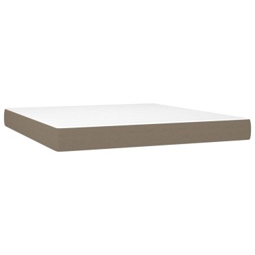 vidaXL Στρώμα με Pocket Springs Taupe 160x200x20cm Υφασμάτινο 1 τεμ. - Διπλό