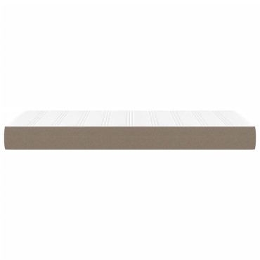 vidaXL Στρώμα με Pocket Springs Taupe 80x200x20cm Υφασμάτινο 1 τεμ. - Μονό