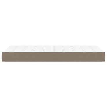 vidaXL Στρώμα με Pocket Springs Taupe 90x200x20cm Υφασμάτινο 1 τεμ. - Μονό