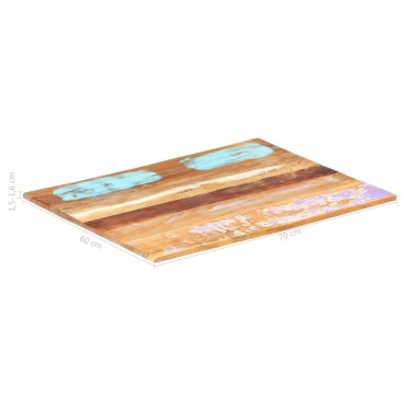 vidaXL Επιφάνεια Τραπεζιού Ορθογώνια 60x70cm 15-16 χιλ Ανακυκλ. Ξύλο 1 τεμ.