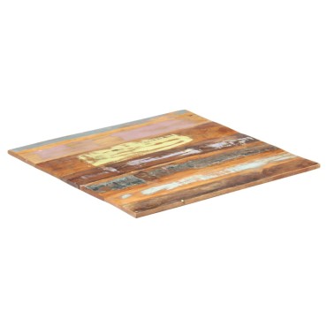 vidaXL Επιφάνεια Τραπεζιού Τετράγωνη 70x70cm 15-16χιλ Μασίφ Ανακ. Ξύλο 1 τεμ.