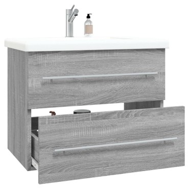 vidaXL Ντουλάπι Νιπτήρα Grey Sonoma 60x38,5x48cm Επεξεργ. Ξύλο 1 τεμ.