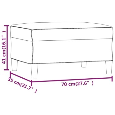 vidaXL Υποπόδιο Μαύρο 70x55x41cm Υφασμάτινο 1 τεμ.