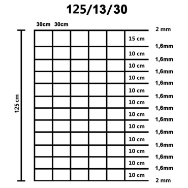 vidaXL Συρματόπλεγμα Περίφραξης Ασημί 50 x 1,25 μ. από Γαλβαν. Ατσάλι