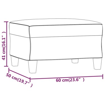 vidaXL Υποπόδιο Μπεζ 60x50x41cm από Ύφασμα Μικροϊνών 1 τεμ.