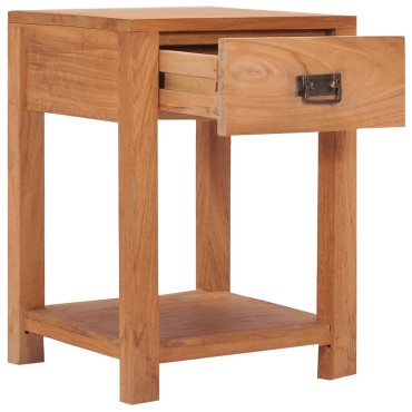 vidaXL Κομοδίνο 35x35x50cm από Μασίφ Ξύλο Teak 1 τεμ.