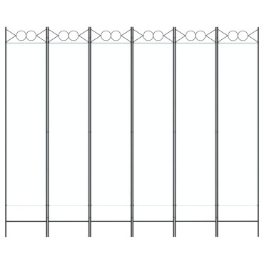 vidaXL Διαχωριστικό Δωματίου με 6 Πάνελ Λευκό 240x200cm από Ύφασμα 1 τεμ.