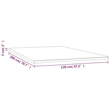 vidaXL Ανώστρωμα 120x200x5 εκ.