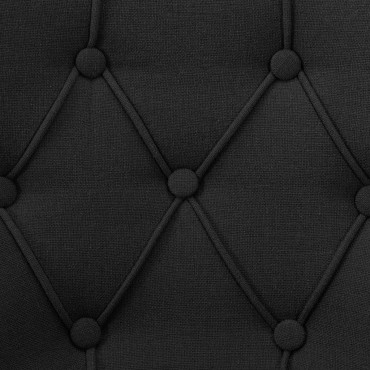 vidaXL Καρέκλες Τραπεζαρίας 2 τεμ. Μαύρες Υφασμάτινες 53x45cm