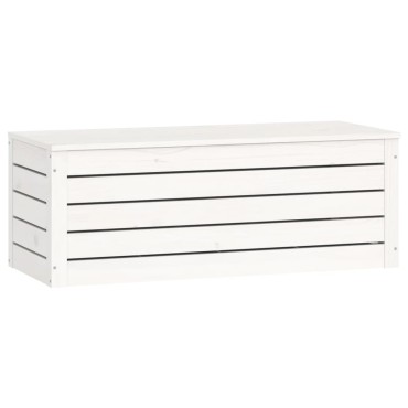 vidaXL Κουτί Αποθήκευσης Λευκό 89x36,5x33cm από Μασίφ Ξύλο Πεύκου 1 τεμ.