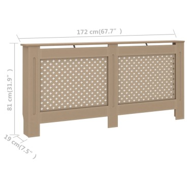 vidaXL Κάλυμμα Καλοριφέρ 172 x 19 x 81,5 εκ. από MDF