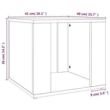 vidaXL Κομοδίνο Γκρι Sonoma 41x40x36cm από Επεξεργασμένο Ξύλο 1 τεμ.