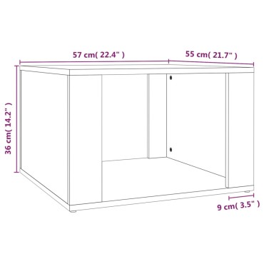 vidaXL Κομοδίνο Καπνιστή βελανιδιά 57x55x36cm από Επεξεργασμένο Ξύλο 1 τεμ.