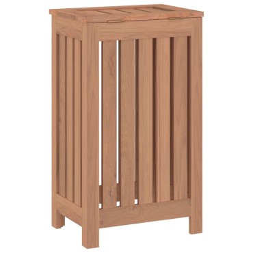 vidaXL Καλάθι Άπλυτων 35 x 25 x 60 εκ. από Μασίφ Ξύλο Teak