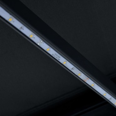 vidaXL Τέντα Συρόμενη Χειροκίνητη με LED Ανθρακί 500 x 300 εκ.