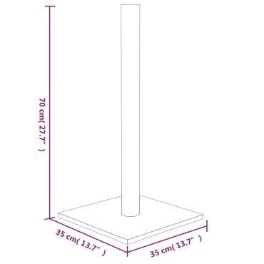 vidaXL Στύλος Ξυσίματος για Γάτες Κρεμ 35 x 35 x 70 εκ.